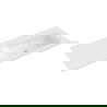 Mexen Vela chiuvetă încastrată dreapta de 121 x 46,5 cm, alb mat - 25231201P