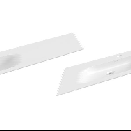 Mexen Vela chiuvetă încastrată pe blat stânga 141 x 46,5 cm, alb lucios - 25231400L