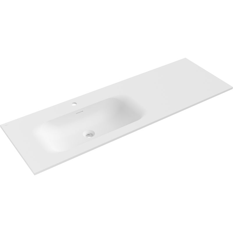Mexen Vela chiuvetă încorporată în blat stânga 141 x 46,5 cm, alb mat - 25231401L