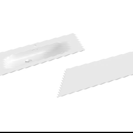 Mexen Vela chiuvetă încastrată în blat dreapta 141 x 46,5 cm, alb lucios - 25231400P