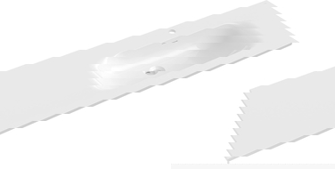 Mexen Vela jobbkezes, munkalapba süllyesztett mosdókagyló 141 x 46,5 cm, fényes fehér - 25231400P