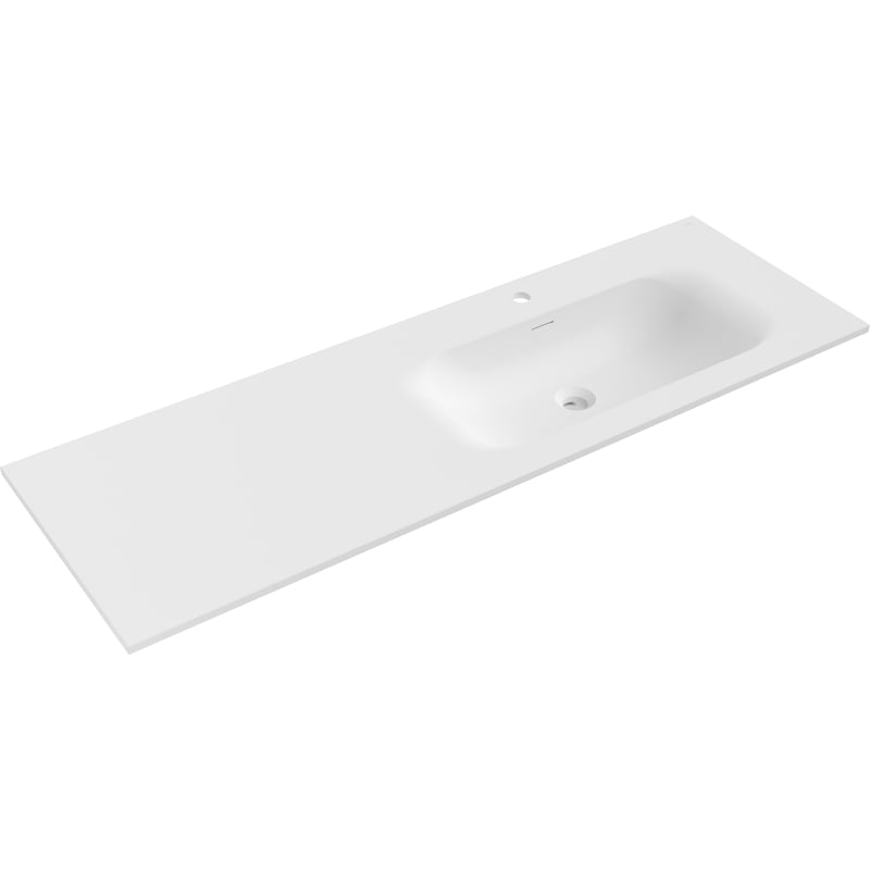 Mexen Vela lavoar încorporat în blat dreapta 141 x 46,5 cm, alb mat - 25231401P