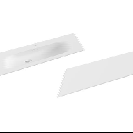 Mexen Vela chiuvetă încastrată în blat dreapta 141 x 46,5 cm, alb mat - 25231401P