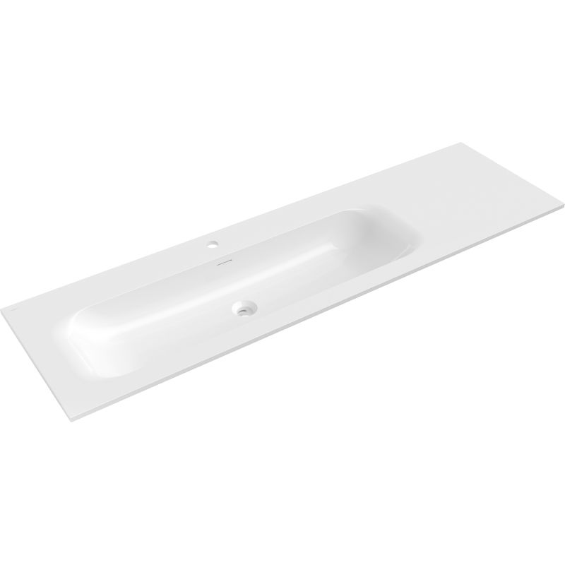 Mexen Vela chiuvetă încastrată în blat stânga 161 x 46,5 cm, alb lucios - 25231600L