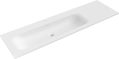 Mexen Vela chiuvetă încastrată în blat stânga 161 x 46,5 cm, alb mat - 25231601L