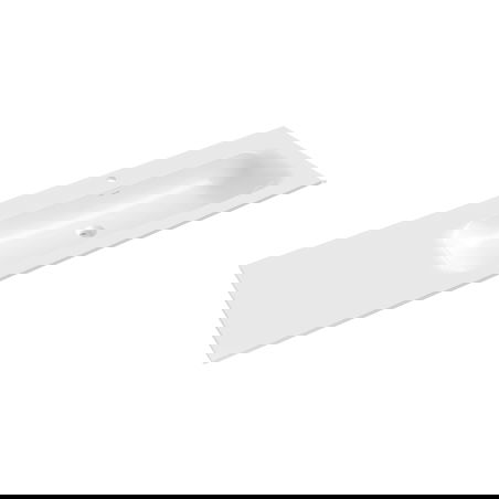 Mexen Vela beépíthető mosdó jobb oldali 161 x 46,5 cm, fényes fehér - 25231600P