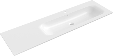 Mexen Vela beépíthető mosdó jobb oldali 161 x 46,5 cm, fényes fehér - 25231600P