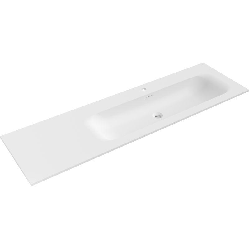 Mexen Vela lavoar încorporat în blat dreapta 161 x 46,5 cm, alb mat - 25231601P