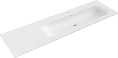 Mexen Vela chiuvetă încastrată în blat dreapta 161 x 46,5 cm, alb mat - 25231601P