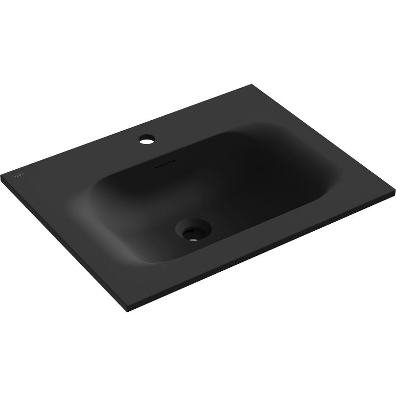 Mexen Vela pultra süllyesztett mosdókagyló 61 x 46,5 cm, fekete matt - 25236071