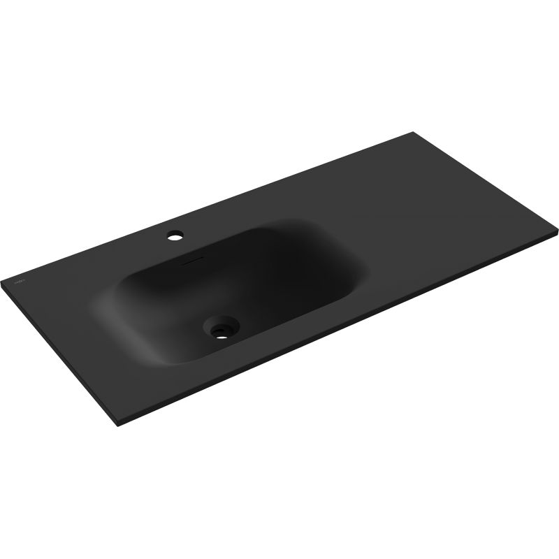 Mexen Vela chiuvetă încastrată în blat stânga 101 x 46,5 cm, negru mat - 25231071L