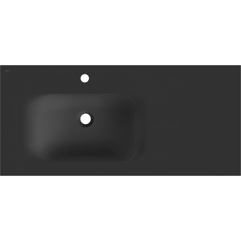 Mexen Vela chiuvetă încastrată pe blat stânga 101 x 46,5 cm, negru mat - 25231071L