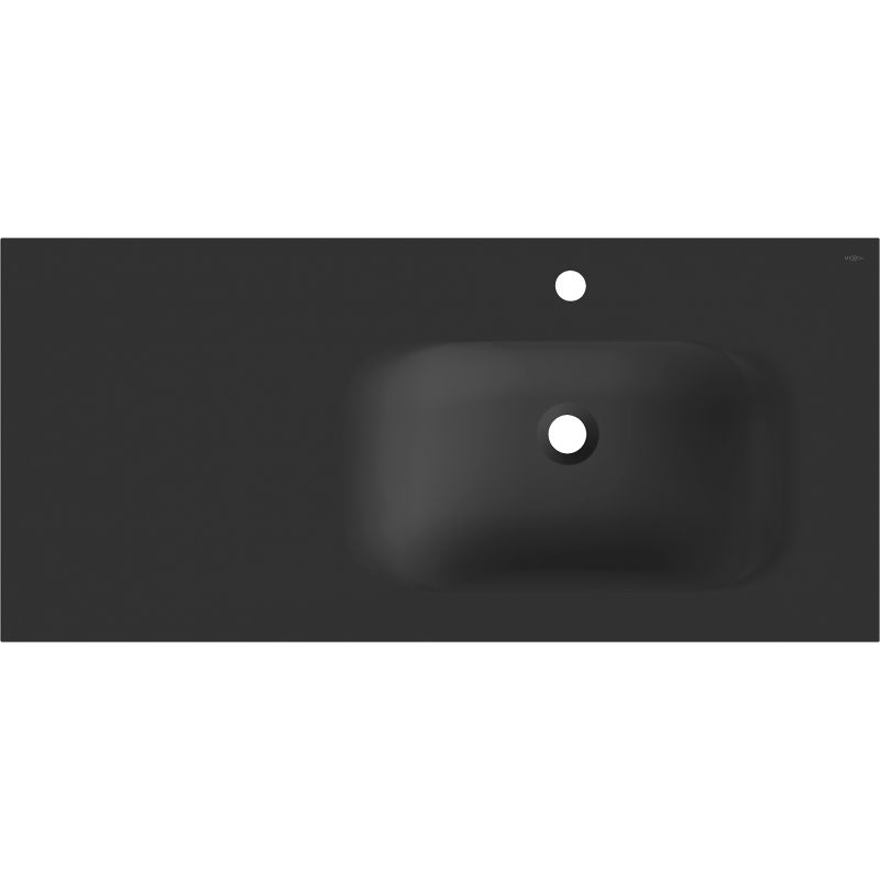 Mexen Vela chiuvetă încastrată în blat dreaptă 101 x 46,5 cm, negru mat - 25231071P