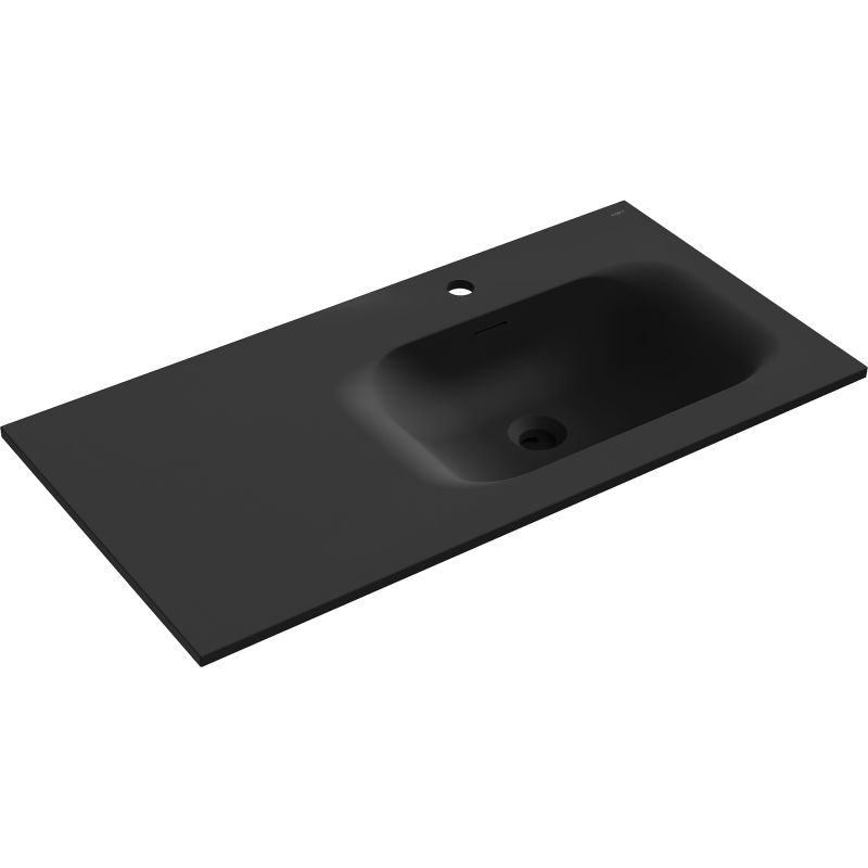 Mexen Vela chiuvetă încastrată în blat dreaptă 101 x 46,5 cm, negru mat - 25231071P