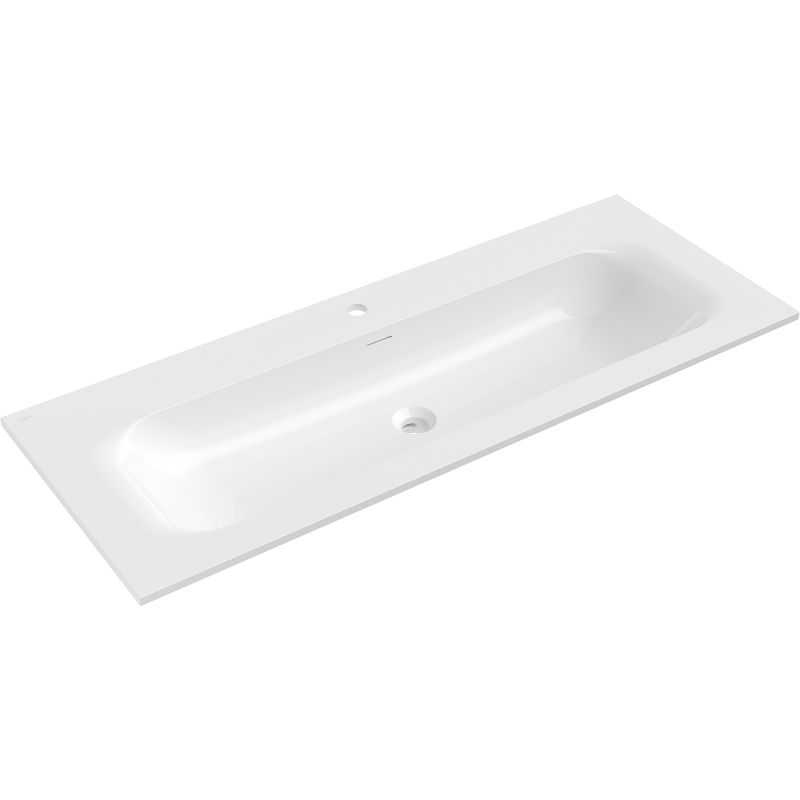 Mexen Vela chiuvetă încastrată în blatul de lucru 121 x 46,5 cm, alb lucios - 25231200