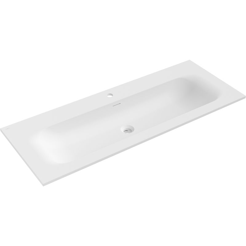 Mexen Vela chiuvetă încastrată în blat 121 x 46,5 cm, alb mat - 25231201