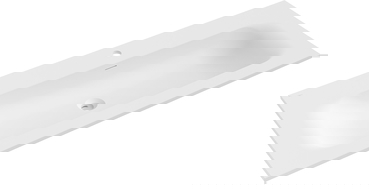 Mexen Vela süllyesztett mosdókagyló 121 x 46,5 cm, fehér matt - 25231201