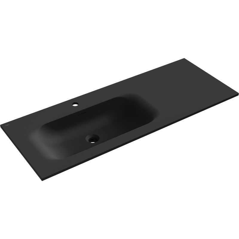 Mexen Vela chiuvetă încastrată în blat stânga 121 x 46,5 cm, negru mat - 25231271L