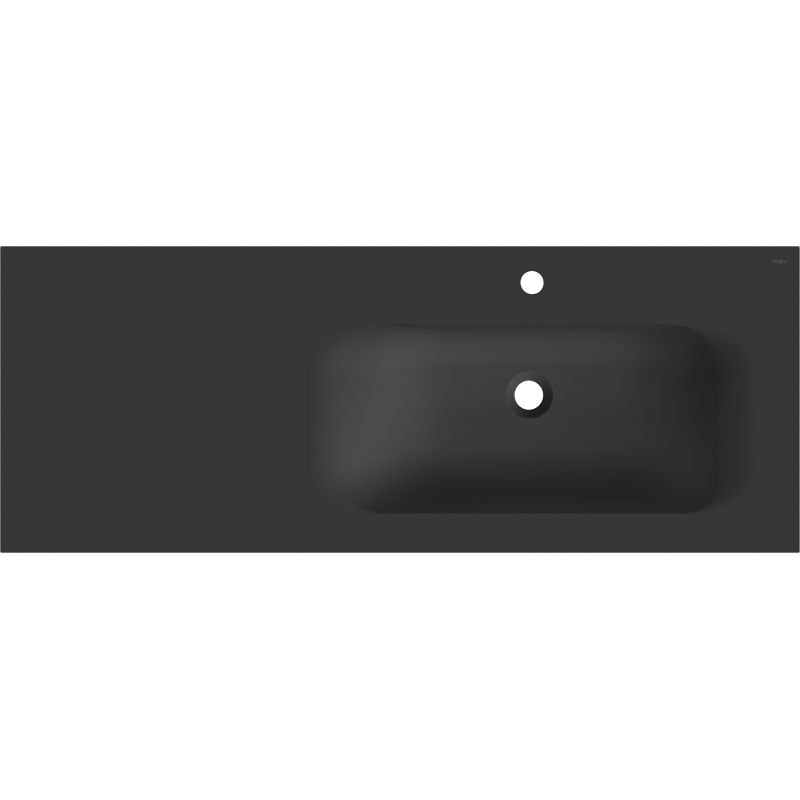 Mexen Vela chiuvetă încastrată în blat dreapta 121 x 46,5 cm, negru mat - 25231271P