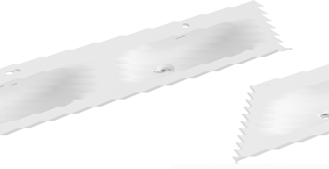 Mexen Vela chiuvetă dublă încastrată în blat 121 x 46,5 cm, alb mat - 25231201D