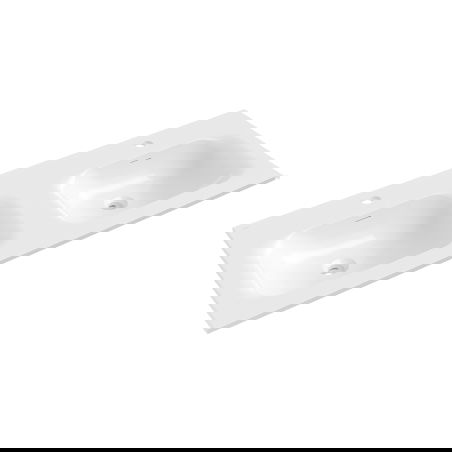 Mexen Vela chiuvetă dublă încastrată în blat 121 x 46,5 cm, alb lucios - 25231200D