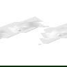 Mexen Vela chiuvetă dublă îngropată în blat 121 x 46,5 cm, alb lucios - 25231200D