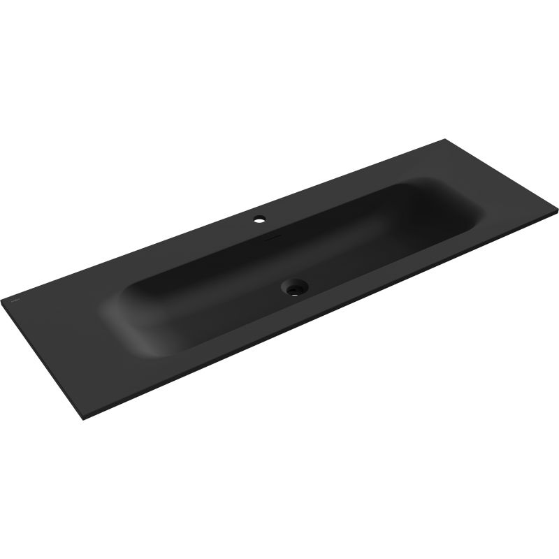 Mexen Vela chiuvetă încastrată în blat 141 x 46,5 cm, negru mat - 25231471