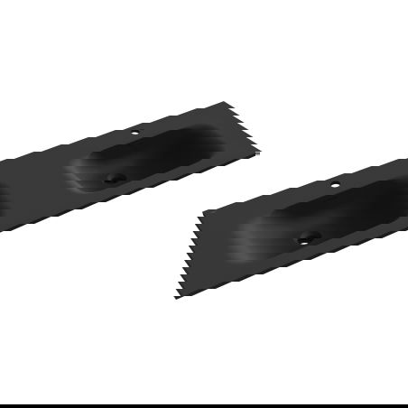 Mexen Vela chiuvetă dublă încastrată în blat 141 x 46,5 cm, negru mat - 25231471D