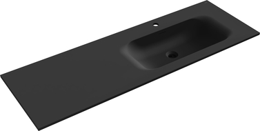 Mexen Vela chiuvetă încastrată în blat dreapta 141 x 46,5 cm, negru mat - 25231471P