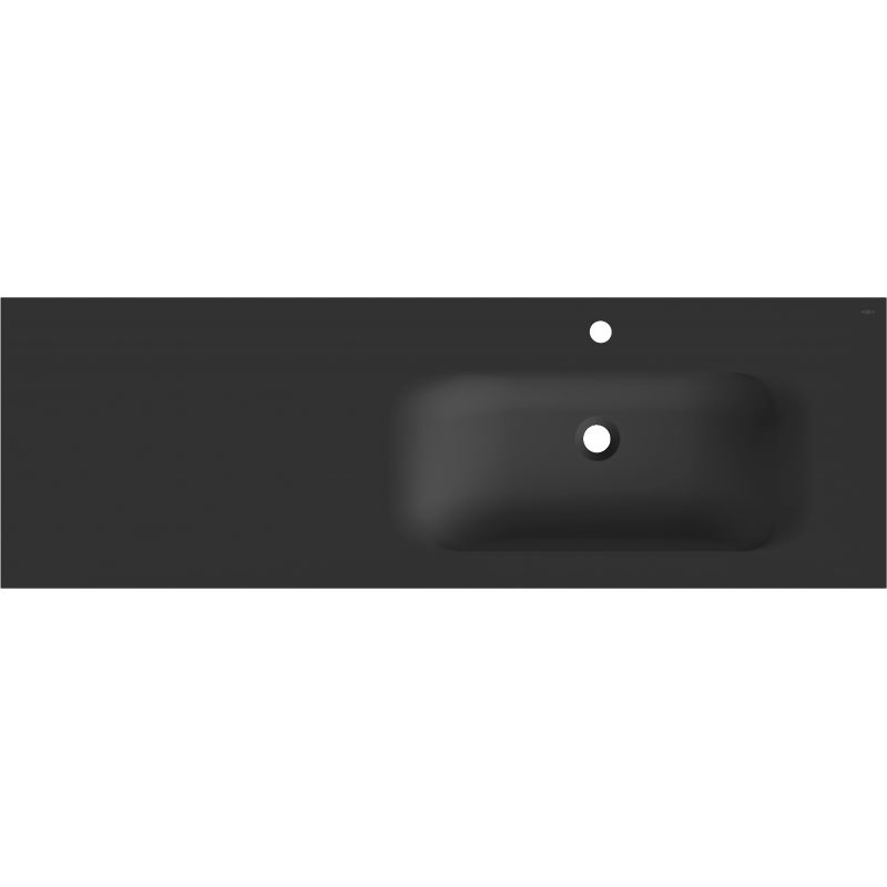 Mexen Vela chiuvetă încastrată în blat dreapta 141 x 46,5 cm, negru mat - 25231471P