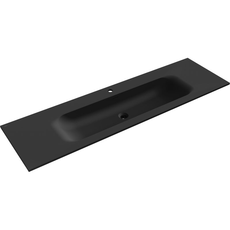 Mexen Vela chiuvetă încastrată în blat 161 x 46,5 cm, negru mat - 25231671
