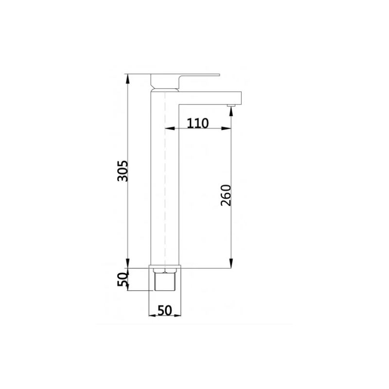 Mexen Cube magas mosdócsaptelep, króm - 72910-00
