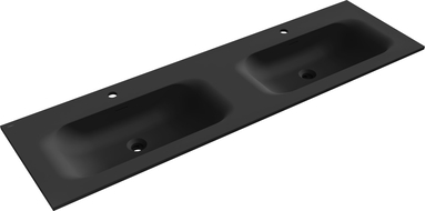 Mexen Vela chiuvetă dublă încastrată în blat 161 x 46,5 cm, negru mat - 25231671D
