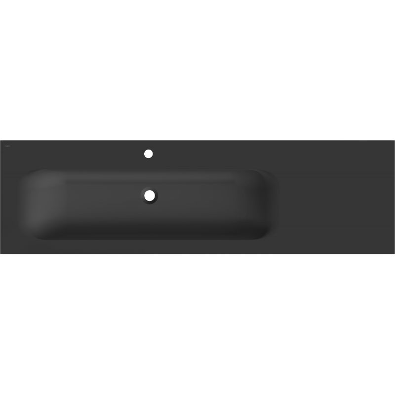 Mexen Vela chiuvetă încastrată în blat stânga 161 x 46,5 cm, negru mat - 25231671L
