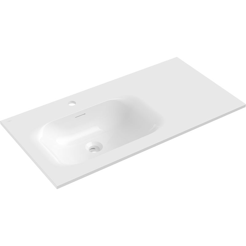 Mexen Vela chiuvetă încastrată în blat stânga 91 x 46,5 cm, alb lucios - 25239000L