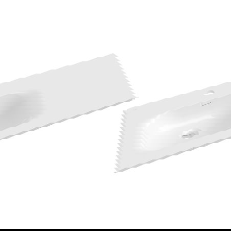 Mexen Vela chiuvetă încastrată pe blat stânga 91 x 46,5 cm, alb lucios - 25239000L