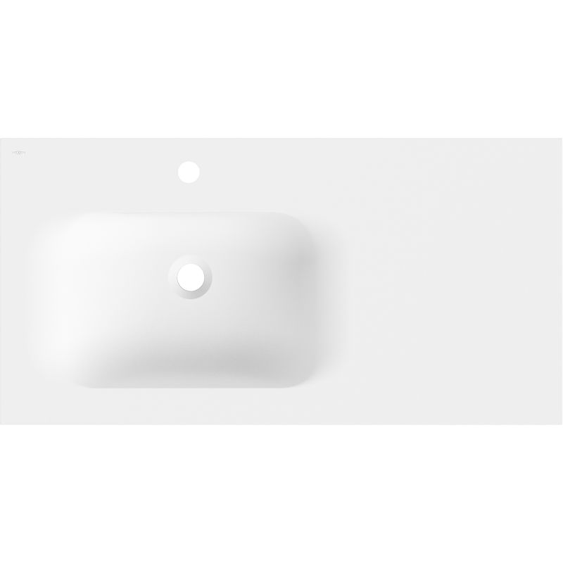 Mexen Vela chiuvetă încorporată în blat stânga 91 x 46,5 cm, alb mat - 25239001L