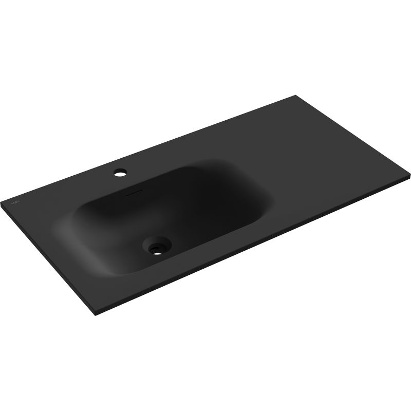 Mexen Vela beépíthető mosdó bal 91 x 46,5 cm, fekete matt - 25239071L