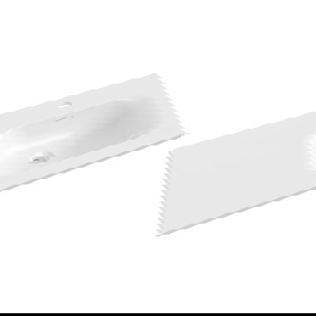 Mexen Vela chiuvetă încastrată în blat dreapta 91 x 46,5 cm, alb lucios - 25239000P