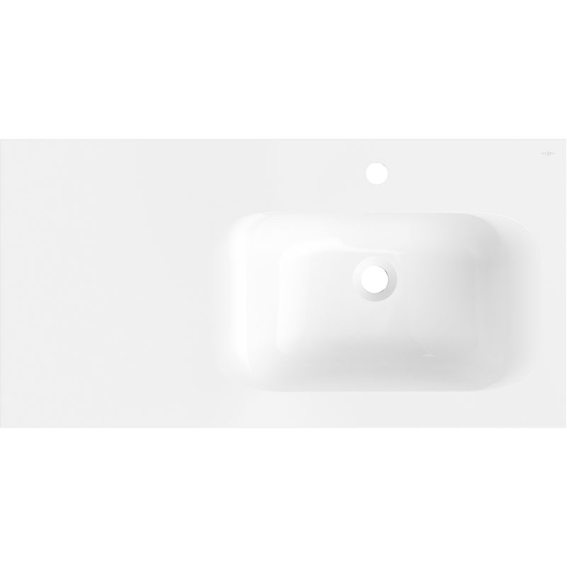 Mexen Vela chiuvetă încastrată în blat dreapta 91 x 46,5 cm, alb lucios - 25239000P