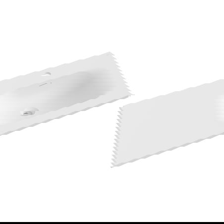 Mexen Vela lavoar încastrat în blat dreapta 91 x 46,5 cm, alb mat - 25239001P