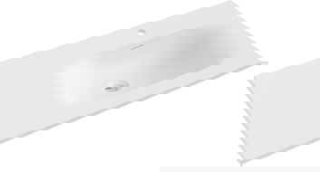 Mexen Vela lavoar încastrat în blat dreapta 91 x 46,5 cm, alb mat - 25239001P