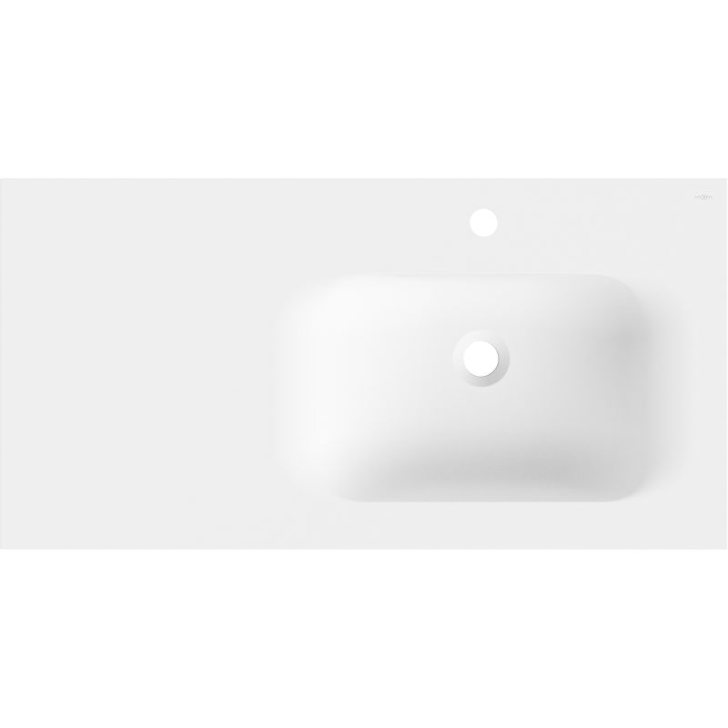 Mexen Vela süllyesztett mosdókagyló, jobb oldali 91 x 46,5 cm, fehér matt - 25239001P