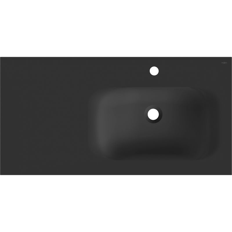Mexen Vela chiuvetă încastrată în blat dreaptă 91 x 46,5 cm, negru mat - 25239071P