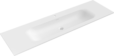 Mexen Vela lavoar încastrat în blat 161 x 46,5 cm, alb mat - 25231601