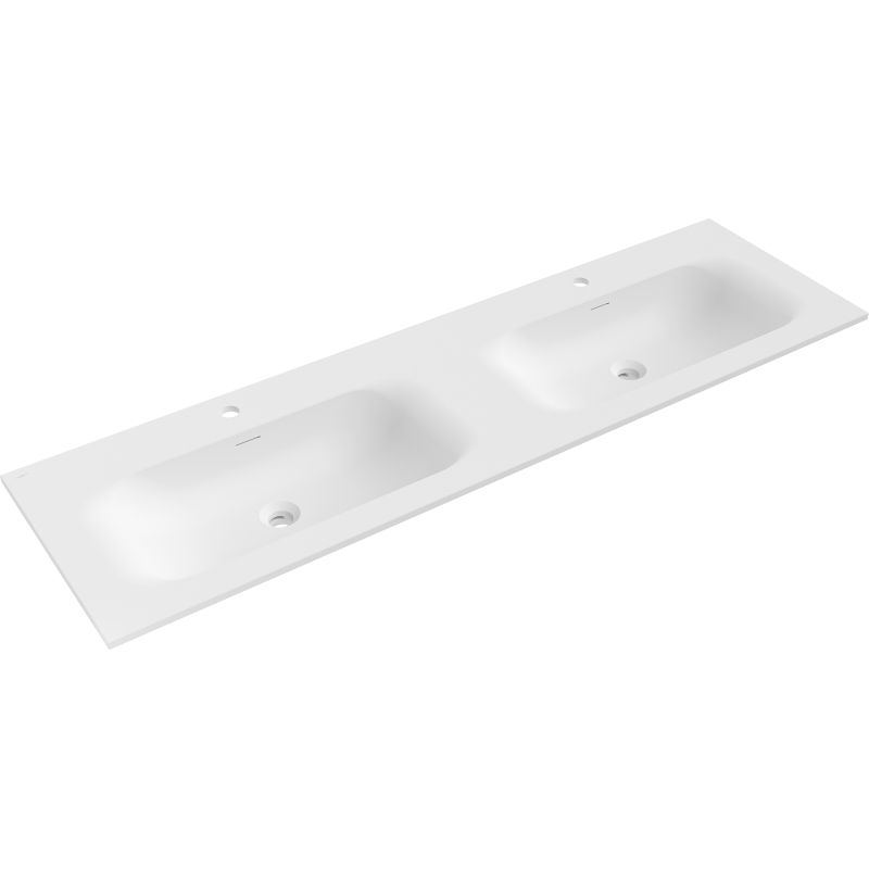Mexen Vela lavoar dublu încorporat în blat 161 x 46,5 cm, alb mat - 25231601D