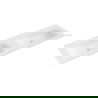Mexen Vela lavoar dublu încorporat în blat 161 x 46,5 cm, alb mat - 25231601D
