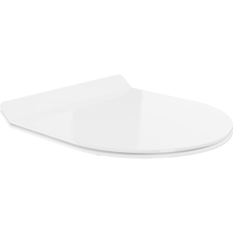 Mexen lassan záródó slim duroplast WC-ülőke, fényes fehér - 39010100