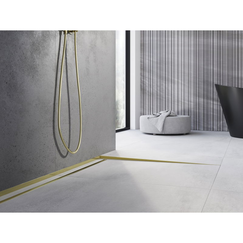 Mexen Line-B șină de scurgere de podea 120 cm dreapta, aurie - 185001120R