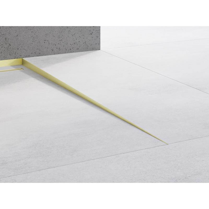 Mexen Line-B 120 cm-es jobb oldali padlószegély, arany szálcsiszolt - 185501120R